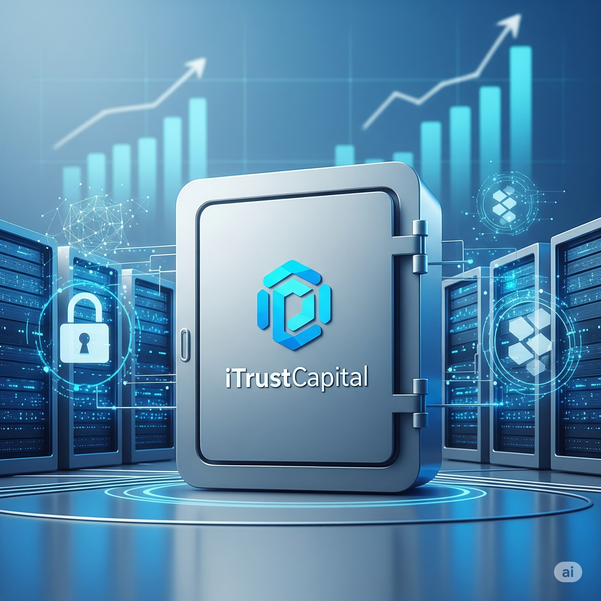 Is iTrustCapital Safe? Security Analysis - iTrustCapital security vault with digital infrastructure